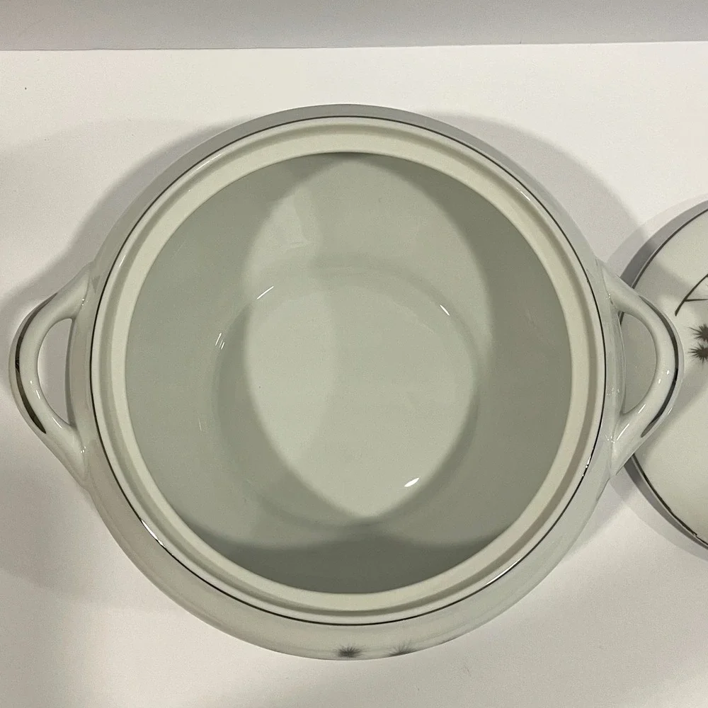 Creative Fine China Japan #1014 Covered Vegetable Tureen Serving Dish Starburst